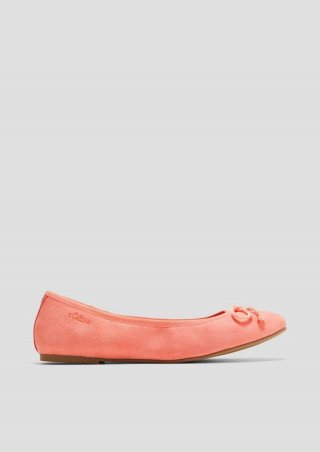 s.Oliver Ballerinas in Leder-Optik mit Schleife - koralle s.Oliver Ballerinas in Leder-Optik mit Schleife - koralle