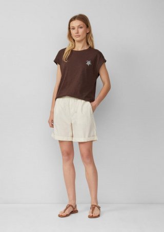 s.Oliver Leichte Shorts aus Baumwollmix im Relaxed Fit - natur