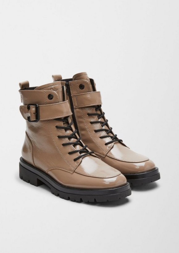s.Oliver Stiefel in Lackleder-Optik - hellbraun s.Oliver Stiefel in Lackleder-Optik - hellbraun