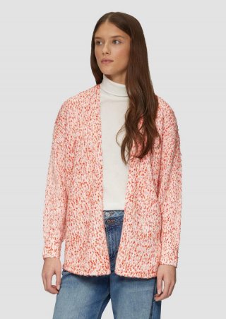 s.Oliver Melierter Cardigan mit weiten Ärmeln im Relaxed Fit - mango s.Oliver Melierter Cardigan mit weiten Ärmeln im Relaxed Fit - mango