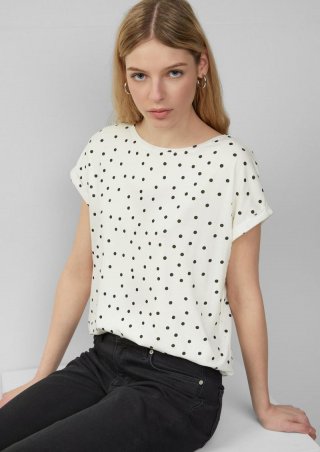 s.Oliver Locker geschnittenes T-Shirt aus Modalmix - creme s.Oliver Locker geschnittenes T-Shirt aus Modalmix - creme