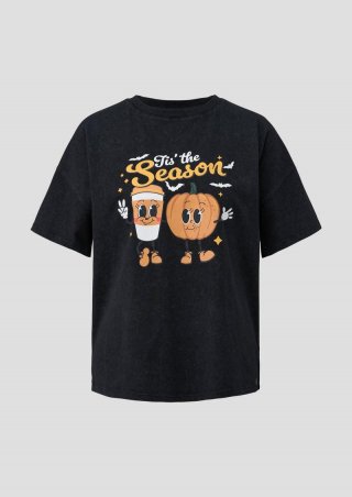 s.Oliver T-Shirt mit Halloween-Print - schwarz s.Oliver T-Shirt mit Halloween-Print - schwarz