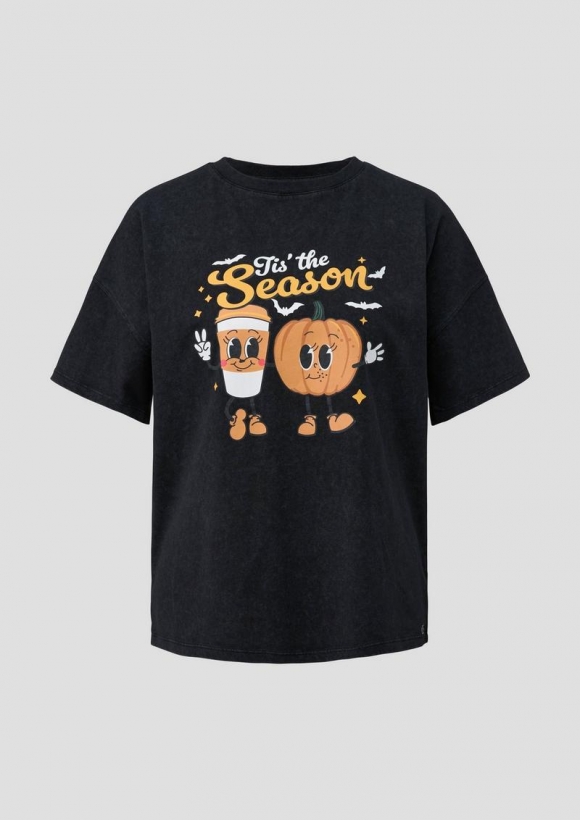 s.Oliver T-Shirt mit Halloween-Print - schwarz s.Oliver T-Shirt mit Halloween-Print - schwarz