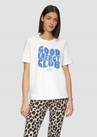 s.Oliver T-Shirt aus Baumwolle mit Frontprint - ecru s.Oliver T-Shirt aus Baumwolle mit Frontprint - ecru