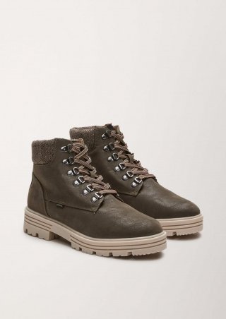 s.Oliver Schnür-Boots mit Teddyplüsch-Futter - olivgrün s.Oliver Schnür-Boots mit Teddyplüsch-Futter - olivgrün
