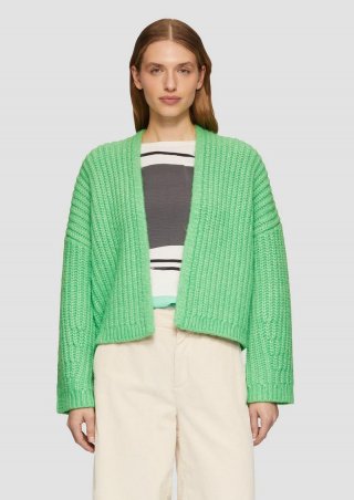 s.Oliver Strickjacke mit weiten Ärmeln im Relaxed Fit - limettengrün s.Oliver Strickjacke mit weiten Ärmeln im Relaxed Fit - limettengrün