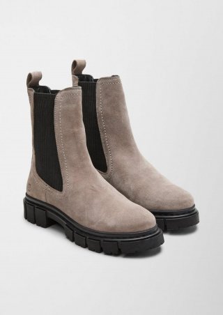 s.Oliver Stiefel aus Veloursleder - hellbraun s.Oliver Stiefel aus Veloursleder - hellbraun