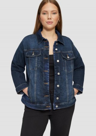 s.Oliver Schmal geschnittene Denimjacke in authentischer Waschung - dunkelblau s.Oliver Schmal geschnittene Denimjacke in authentischer Waschung - dunkelblau