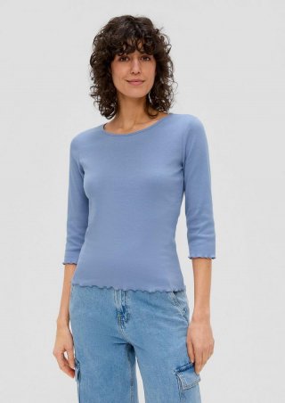 s.Oliver 3/4-Ärmel-Shirt mit Rollsaum - blassblau s.Oliver 3/4-Ärmel-Shirt mit Rollsaum - blassblau