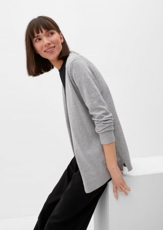 s.Oliver Strickjacke aus Viskosemix - grau meliert s.Oliver Strickjacke aus Viskosemix - grau meliert