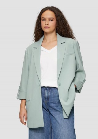 s.Oliver Blazer mit Turn-up-Ärmeln - salbeigrün s.Oliver Blazer mit Turn-up-Ärmeln - salbeigrün