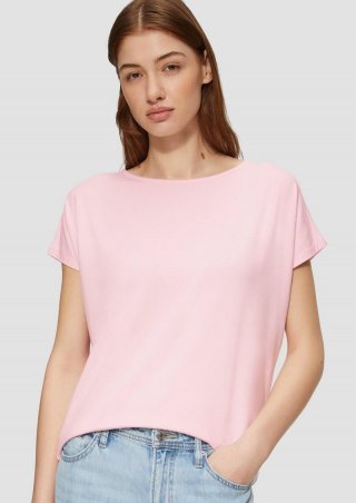 s.Oliver Fließendes Jersey-Shirt mit überschnittenen Schultern - zartrosa s.Oliver Fließendes Jersey-Shirt mit überschnittenen Schultern - zartrosa