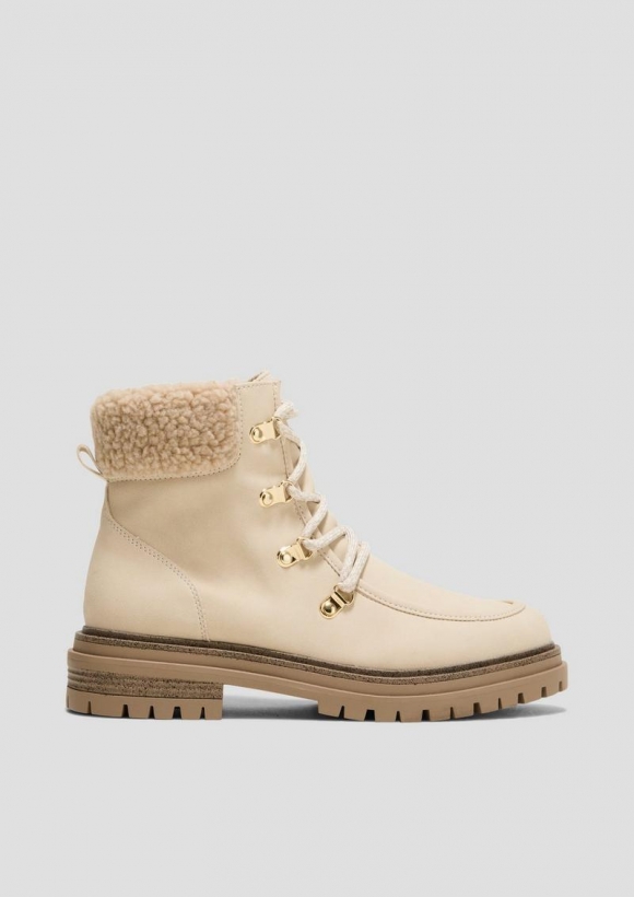 s.Oliver Gefütterte Stiefel in Veloursleder-Optik - creme s.Oliver Gefütterte Stiefel in Veloursleder-Optik - creme