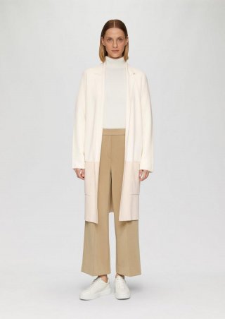 s.Oliver Feinstrick-Cardigan mit Reverskragen und Colour-Blocking - natur s.Oliver Feinstrick-Cardigan mit Reverskragen und Colour-Blocking - natur