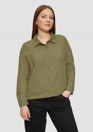 s.Oliver Longbluse aus Leinenmix - olivgrün s.Oliver Longbluse aus Leinenmix - olivgrün