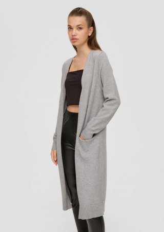 s.Oliver Strickjacke aus Viskosemix - grau meliert s.Oliver Strickjacke aus Viskosemix - grau meliert
