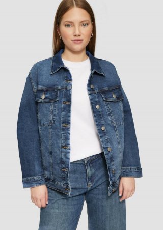 s.Oliver Schmal geschnittene Denimjacke in authentischer Waschung - blau s.Oliver Schmal geschnittene Denimjacke in authentischer Waschung - blau