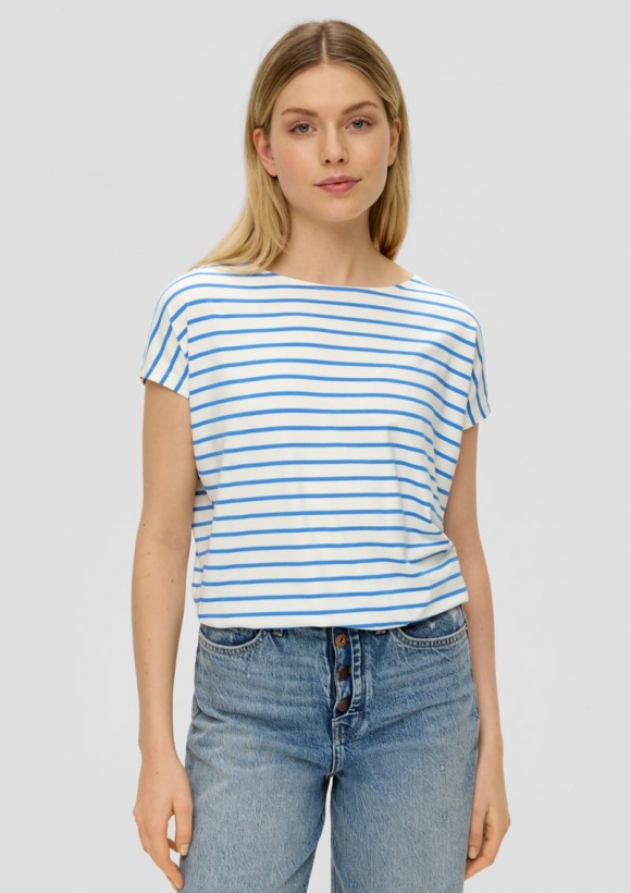 s.Oliver Gestreiftes T-Shirt - royalblau s.Oliver Gestreiftes T-Shirt - royalblau