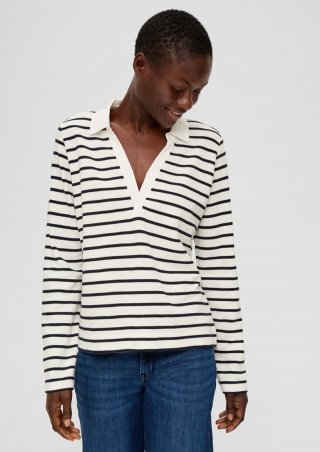 s.Oliver Longsleeve mit Streifenmuster - ecru s.Oliver Longsleeve mit Streifenmuster - ecru