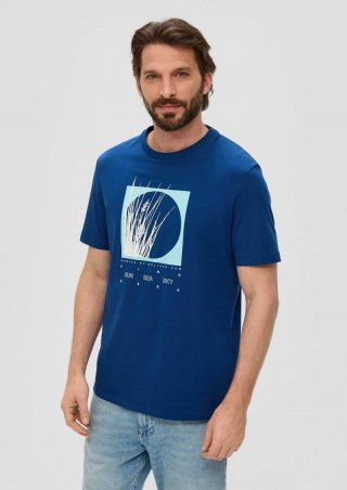 s.Oliver T-Shirt mit Artwork - ozeanblau s.Oliver T-Shirt mit Artwork - ozeanblau