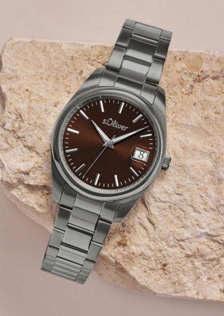 s.Oliver Morderne Uhr mit Gliederarmband - schiefergrau s.Oliver Morderne Uhr mit Gliederarmband - schiefergrau