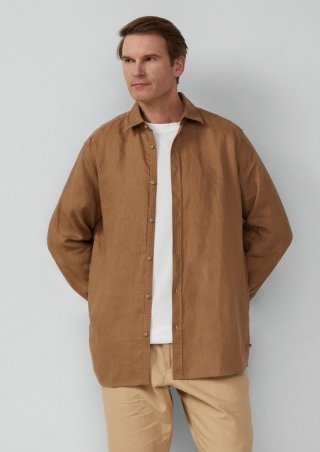 s.Oliver Regular Fit: Langarmhemd aus Leinen - sandstein s.Oliver Regular Fit: Langarmhemd aus Leinen - sandstein