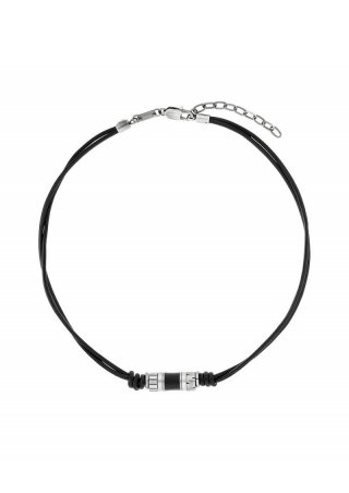 s.Oliver Lederkette mit Beads-Detail - schwarz s.Oliver Lederkette mit Beads-Detail - schwarz