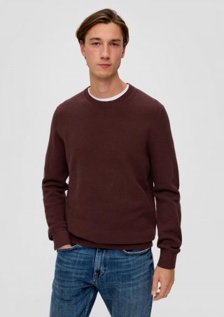 s.Oliver Feinstrickpullover aus Baumwolle - aubergine s.Oliver Feinstrickpullover aus Baumwolle - aubergine