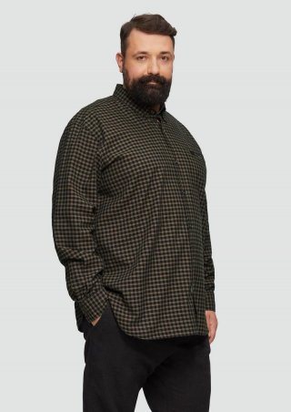 s.Oliver Regular Fit: Kariertes Hemd mit Button-Down-Kragen - schwarz s.Oliver Regular Fit: Kariertes Hemd mit Button-Down-Kragen - schwarz
