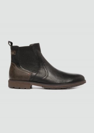 s.Oliver Warm gefütterte Chelsea Boots in Leder-Optik - schwarz s.Oliver Warm gefütterte Chelsea Boots in Leder-Optik - schwarz