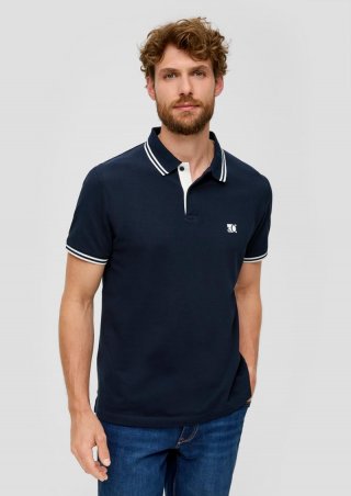 s.Oliver Poloshirt mit Kontrast-Details - navy s.Oliver Poloshirt mit Kontrast-Details - navy