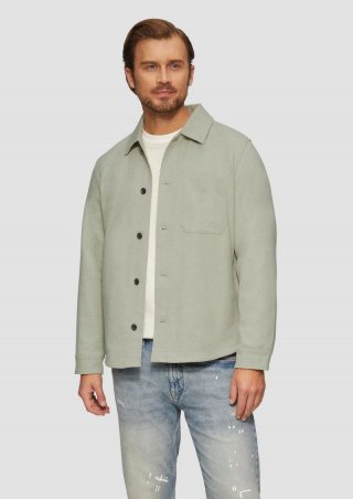 s.Oliver Gefüttertes Overshirt in Wolloptik mit Eingrifftaschen - helles beige s.Oliver Gefüttertes Overshirt in Wolloptik mit Eingrifftaschen - helles beige