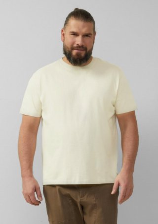 s.Oliver T-Shirt mit Crewneck und Flatlock-Details - wollweiß s.Oliver T-Shirt mit Crewneck und Flatlock-Details - wollweiß