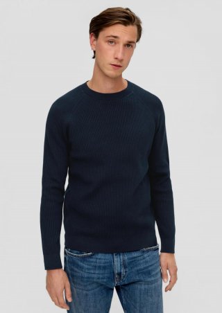 s.Oliver Feinstrickpullover aus Baumwolle - navy s.Oliver Feinstrickpullover aus Baumwolle - navy