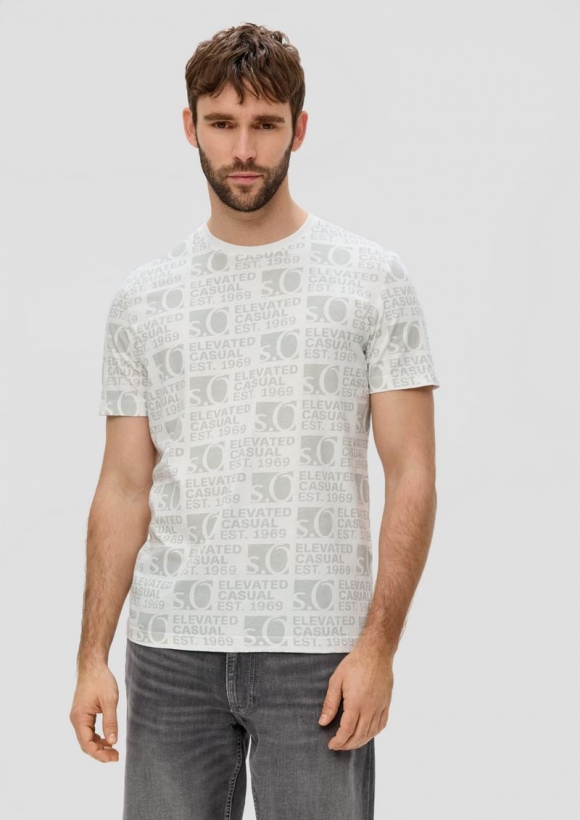 s.Oliver T-Shirt mit Logo-Print - weiß s.Oliver T-Shirt mit Logo-Print - weiß
