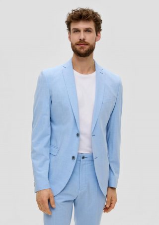 s.Oliver s.O PURE: Anzugsakko aus Stretch-Fabric - himmelblau s.Oliver s.O PURE: Anzugsakko aus Stretch-Fabric - himmelblau