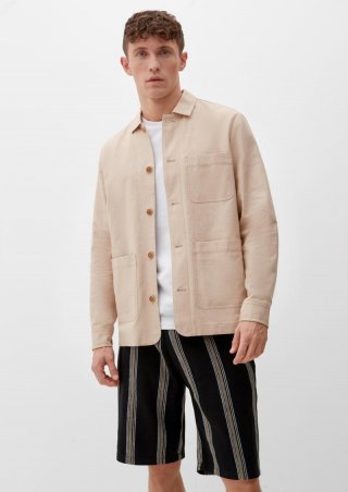 s.Oliver Overshirt aus Leinenmix - sandstein s.Oliver Overshirt aus Leinenmix - sandstein