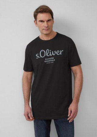 s.Oliver T-Shirt mit Logo-Print - schwarz s.Oliver T-Shirt mit Logo-Print - schwarz
