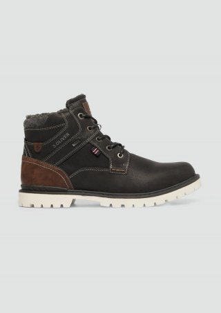 s.Oliver Warm gefütterte Stiefel in Leder-Optik - schwarz s.Oliver Warm gefütterte Stiefel in Leder-Optik - schwarz