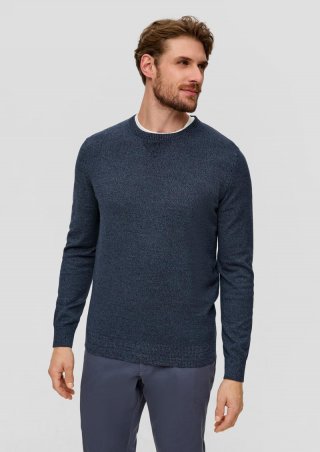 s.Oliver Strickpullover aus Effektgarn - navy s.Oliver Strickpullover aus Effektgarn - navy