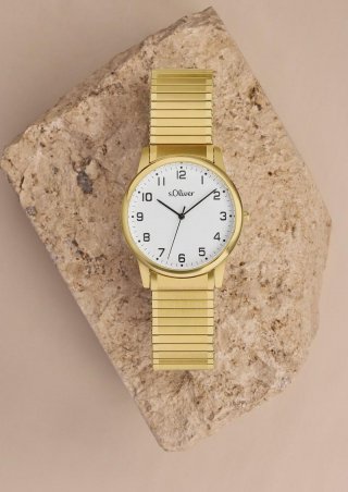 s.Oliver Armbanduhr mit Flexband - gold s.Oliver Armbanduhr mit Flexband - gold