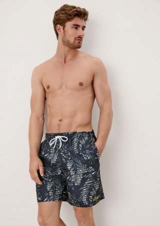 s.Oliver Badeshorts mit Muster - schwarz s.Oliver Badeshorts mit Muster - schwarz