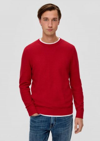 s.Oliver Pullover aus Baumwolle - mohnrot s.Oliver Pullover aus Baumwolle - mohnrot