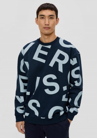 s.Oliver Sweatshirt mit Allover-Print - navy s.Oliver Sweatshirt mit Allover-Print - navy