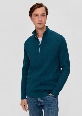 s.Oliver Feinstrickpullover aus Baumwolle - petrol s.Oliver Feinstrickpullover aus Baumwolle - petrol