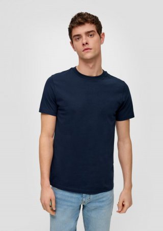 s.Oliver T-Shirt mit Rundhalsausschnitt - tiefblau s.Oliver T-Shirt mit Rundhalsausschnitt - tiefblau