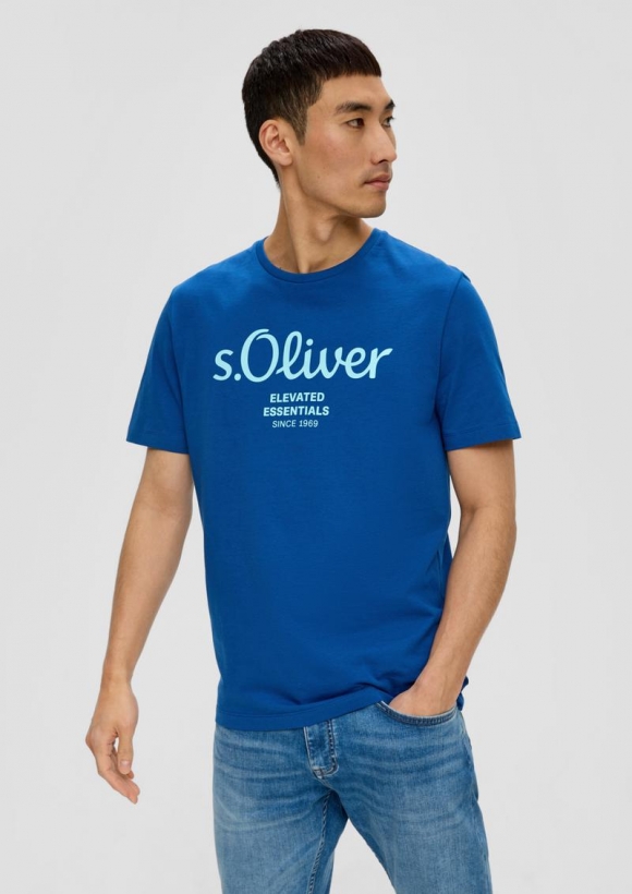 s.Oliver T-Shirt mit Logo-Print - royalblau s.Oliver T-Shirt mit Logo-Print - royalblau