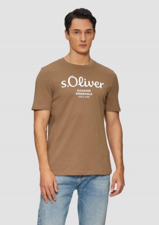 s.Oliver T-Shirt mit Logo-Print - sandstein s.Oliver T-Shirt mit Logo-Print - sandstein