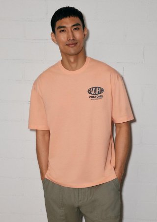 s.Oliver T-Shirt im Relaxed Fit mit Front- und Rückenprint - papaya s.Oliver T-Shirt im Relaxed Fit mit Front- und Rückenprint - papaya