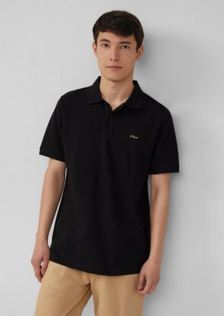 s.Oliver Poloshirt aus Baumwollpiqué - schwarz s.Oliver Poloshirt aus Baumwollpiqué - schwarz